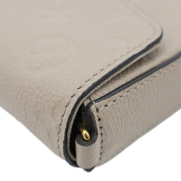 LOUIS VUITTON Felicie Pochette Monogram Empreinte Leather Crossbody Bag Beige