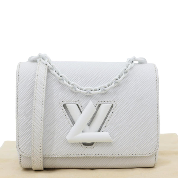LOUIS VUITTON Twist PM Epi Leather Chain Shoulder Bag White
