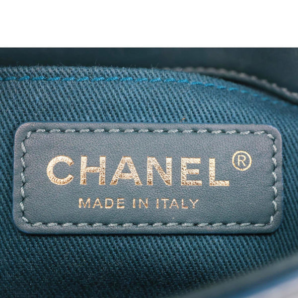 Chanel CC Stitched Flap Calfskin Leather Crossbody Bag Green