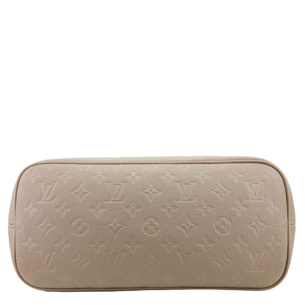 LOUIS VUITTON Neverfull MM Monogram Empreinte Tote Bag Tourterelle