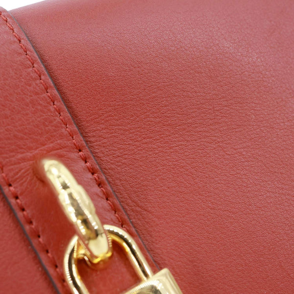 LOUIS VUITTON Rendez Vous Terracotta Smooth Leather Shoulder Bag Red