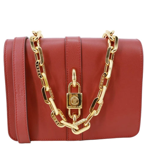 LOUIS VUITTON Rendez Vous Terracotta Smooth Leather Shoulder Bag Red