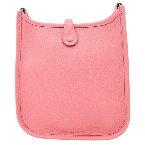 HERMES Evelyne TPM 16 Amazone Clemence Leather Crossbody Bag Pink