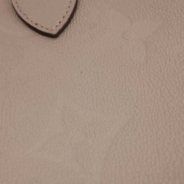 LOUIS VUITTON Neverfull MM Monogram Empreinte Tote Bag Tourterelle