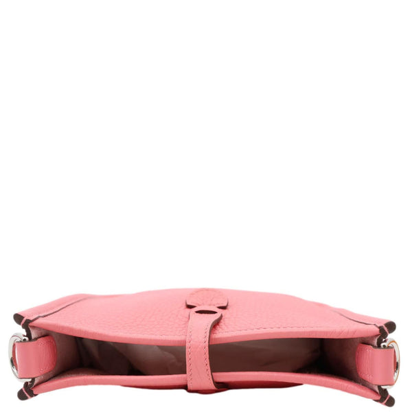 HERMES Evelyne TPM 16 Amazone Clemence Leather Crossbody Bag Pink