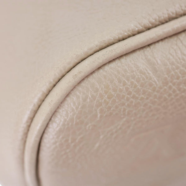 LOUIS VUITTON Neverfull MM Monogram Empreinte Tote Bag Tourterelle
