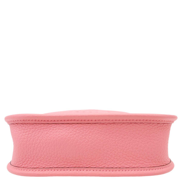 HERMES Evelyne TPM 16 Amazone Clemence Leather Crossbody Bag Pink
