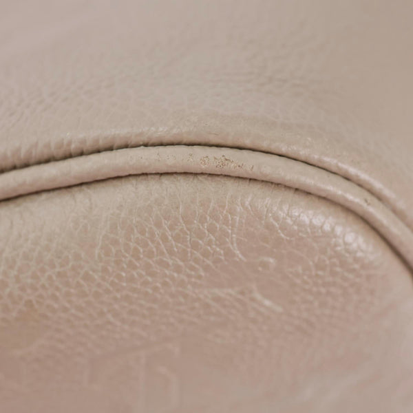 LOUIS VUITTON Neverfull MM Monogram Empreinte Tote Bag Tourterelle