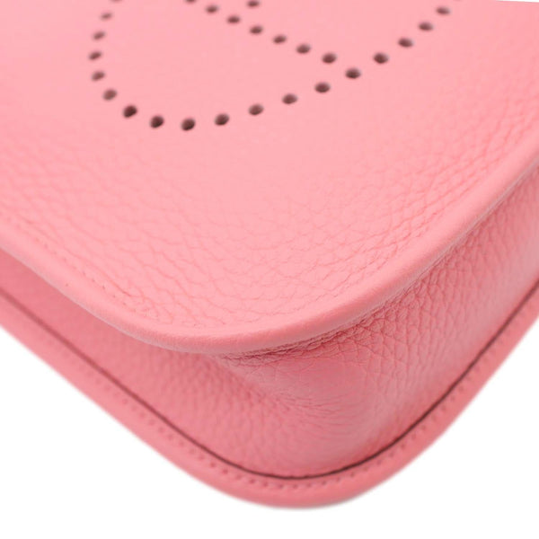 HERMES Evelyne TPM 16 Amazone Clemence Leather Crossbody Bag Pink