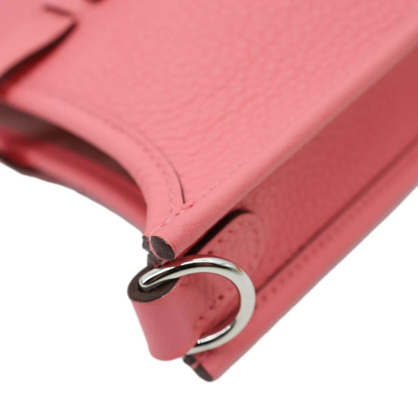 HERMES Evelyne TPM 16 Amazone Clemence Leather Crossbody Bag Pink