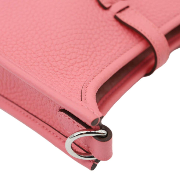 HERMES Evelyne TPM 16 Amazone Clemence Leather Crossbody Bag Pink