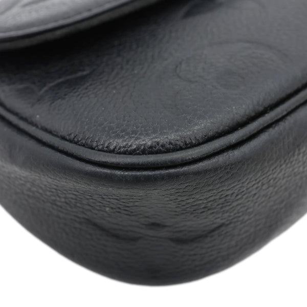 LOUIS VUITTON Ivy Empreinte Leather Wallet On Chain Shoulder Bag Black