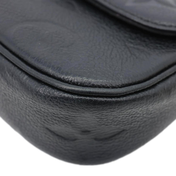 LOUIS VUITTON Ivy Empreinte Leather Wallet On Chain Shoulder Bag Black