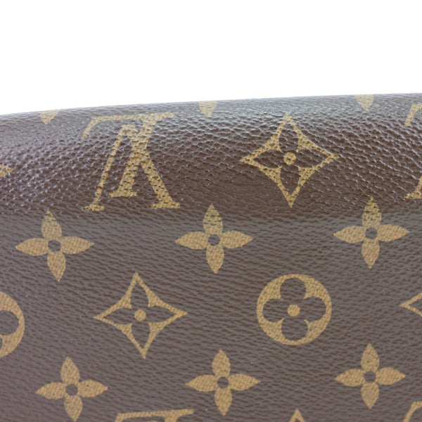 LOUIS VUITTON Felicie Pochette Monogram Canvas Crossbody Bag Brown