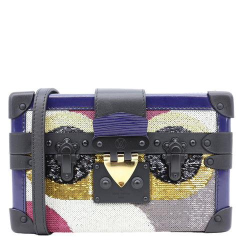 LOUIS VUITTON Petite Malle Sequins Shoulder Bag Multicolor