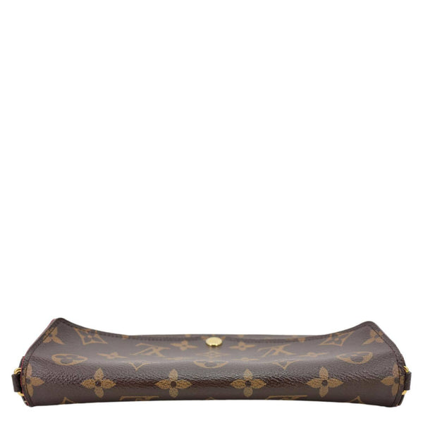 LOUIS VUITTON Felicie Pochette Monogram Canvas Crossbody Bag Brown
