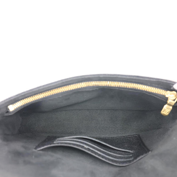 LOUIS VUITTON Ivy Empreinte Leather Wallet On Chain Shoulder Bag Black