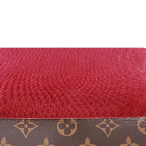 LOUIS VUITTON Felicie Pochette Monogram Canvas Crossbody Bag Brown