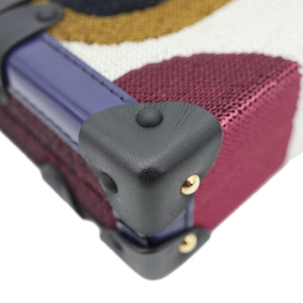 LOUIS VUITTON Petite Malle Sequins Shoulder Bag Multicolor