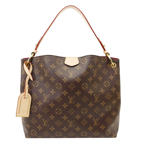 LOUIS VUITTON Graceful PM Monogram Canvas Hobo Shoulder Bag Brown