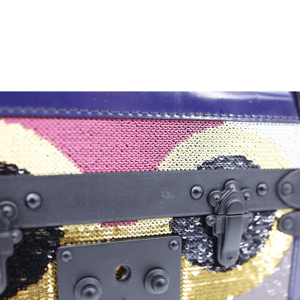 LOUIS VUITTON Petite Malle Sequins Shoulder Bag Multicolor