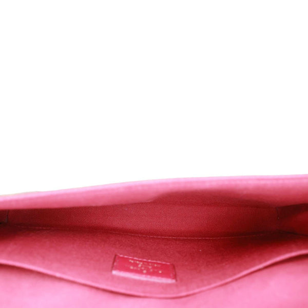 LOUIS VUITTON Felicie Pochette Monogram Canvas Crossbody Bag Brown
