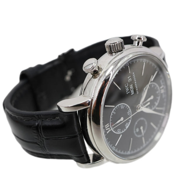 IWC Portofino Chronograph Automatic Black Dial Watch 42mm Ref. IW391008