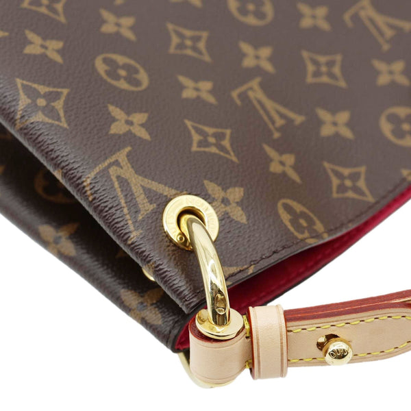 LOUIS VUITTON Graceful PM Monogram Canvas Hobo Shoulder Bag Brown