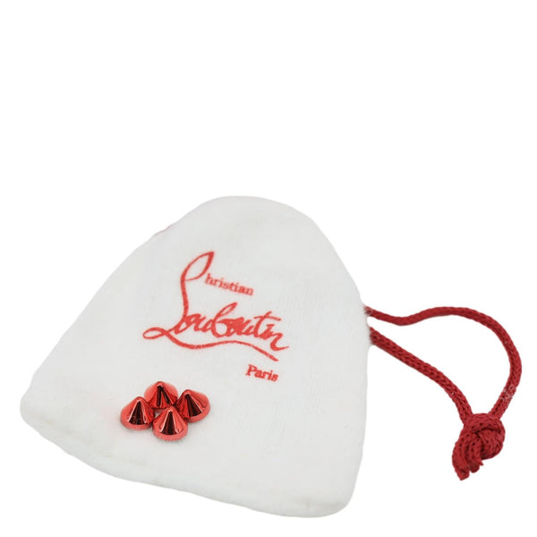 CHRISTIAN LOUBOUTIN Spike Sock Neoprene Sneakers Red