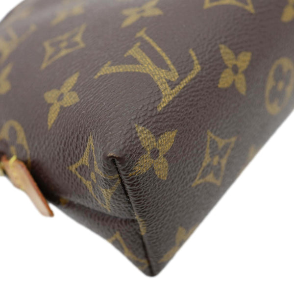 LOUIS VUITTON PM Monogram Canvas Cosmetic Pouch Brown