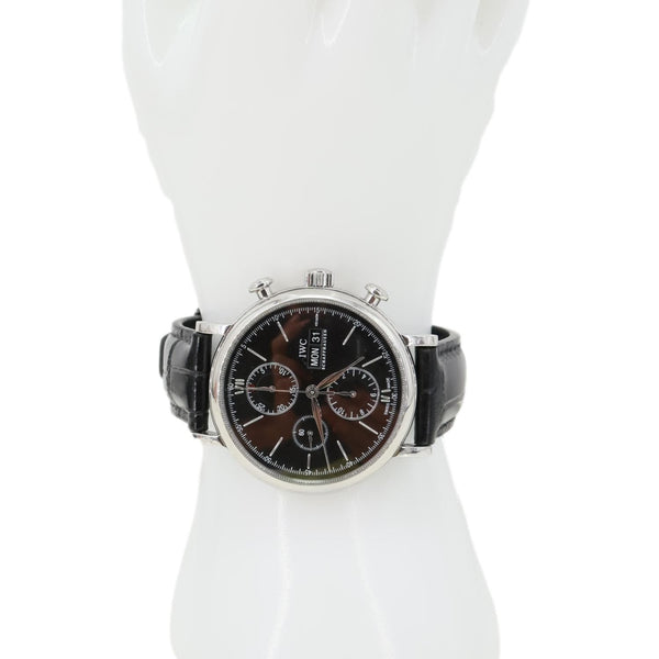 IWC Portofino Chronograph Automatic Black Dial Watch 42mm Ref. IW391008