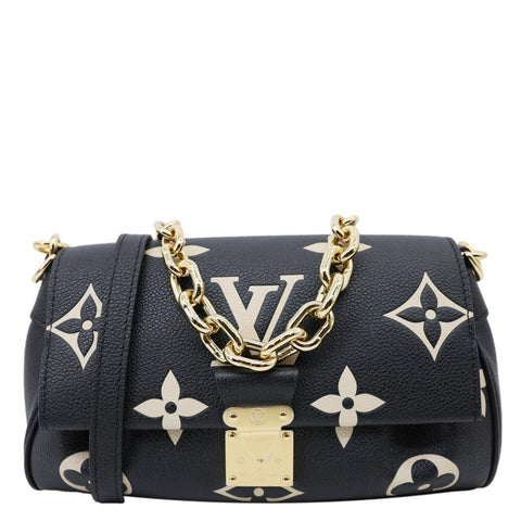 LOUIS VUITTON Favorite Monogram Empreinte Shoulder Bag Bicolor