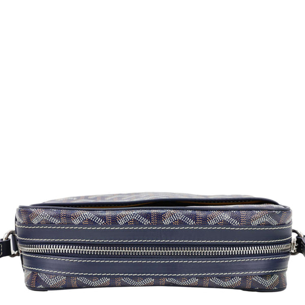 GOYARD Sac Cap Vert Coated Canvas Crossbody Bag Navy Blue