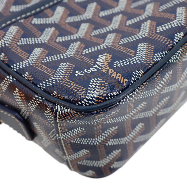GOYARD Sac Cap Vert Coated Canvas Crossbody Bag Navy Blue