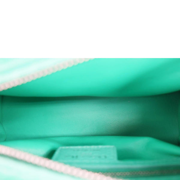 CHRISTIAN DIOR Lady Medium Dior Python Leather Shoulder Bag Green