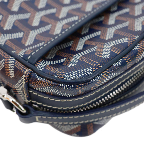 GOYARD Sac Cap Vert Coated Canvas Crossbody Bag Navy Blue
