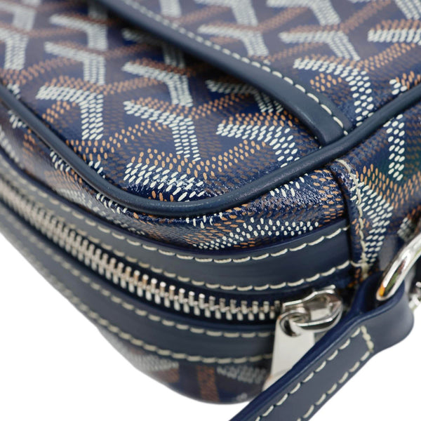 GOYARD Sac Cap Vert Coated Canvas Crossbody Bag Navy Blue