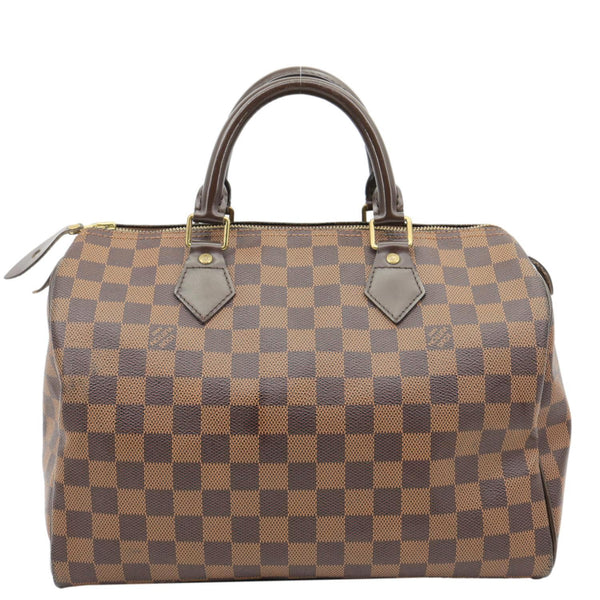 LOUIS VUITTON Speedy 30 Damier Ebene Satchel Bag Brown