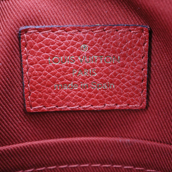 LOUIS VUITTON Saintonge Monogram Empreinte Leather Crossbody Bag Red