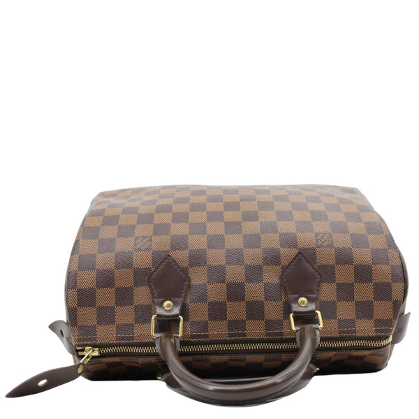 LOUIS VUITTON Speedy 30 Damier Ebene Satchel Bag Brown
