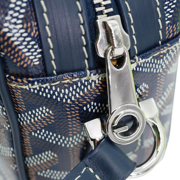 GOYARD Sac Cap Vert Coated Canvas Crossbody Bag Navy Blue