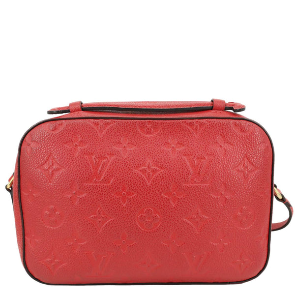 LOUIS VUITTON Saintonge Monogram Empreinte Leather Crossbody Bag Red