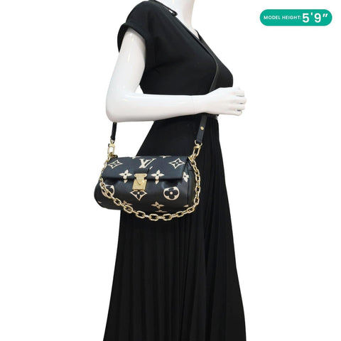 LOUIS VUITTON Favorite Monogram Empreinte Shoulder Bag Bicolor