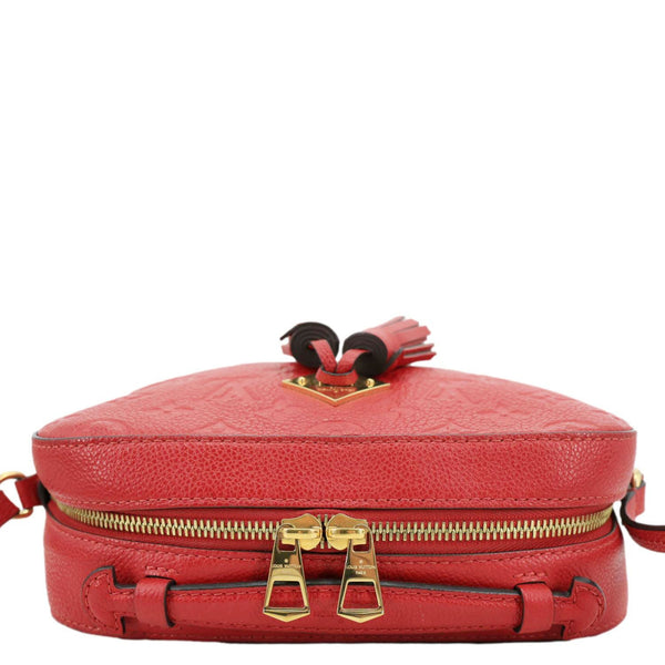 LOUIS VUITTON Saintonge Monogram Empreinte Leather Crossbody Bag Red