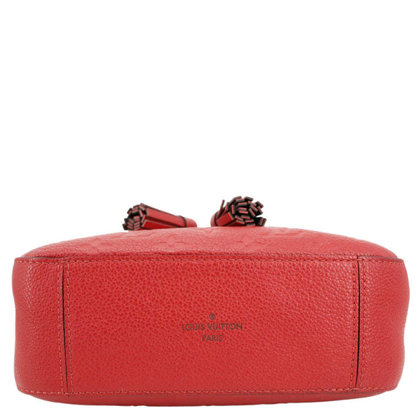 LOUIS VUITTON Saintonge Monogram Empreinte Leather Crossbody Bag Red