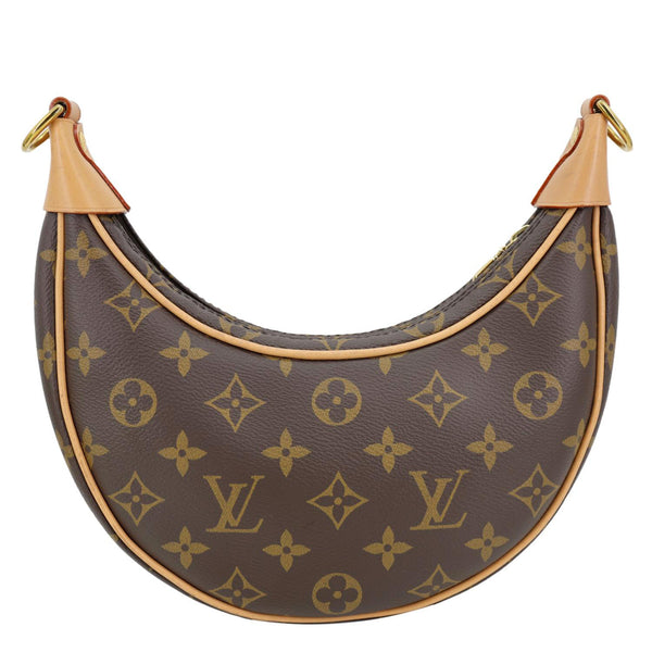 LOUIS VUITTON Loop Monogram Canvas Hobo Bag Brown