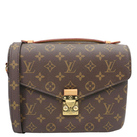 LOUIS VUITTON Metis Pochette Monogram Canvas Crossbody Bag Brown