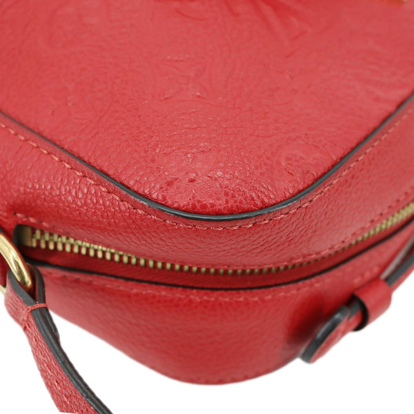 LOUIS VUITTON Saintonge Monogram Empreinte Leather Crossbody Bag Red