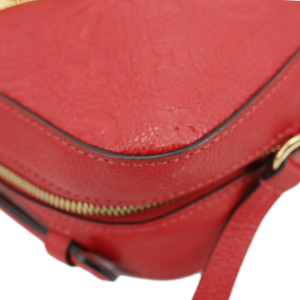 LOUIS VUITTON Saintonge Monogram Empreinte Leather Crossbody Bag Red