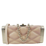 LOUIS VUITTON GO-14 Malletage Minaudiere Quilted Lambskin Leather Crossbody Bag Gold